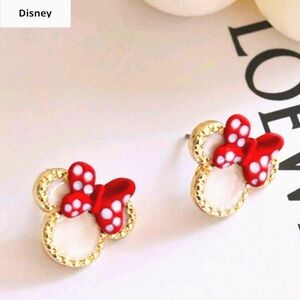 Disney Red and Gold Minnie Stud Earrings
